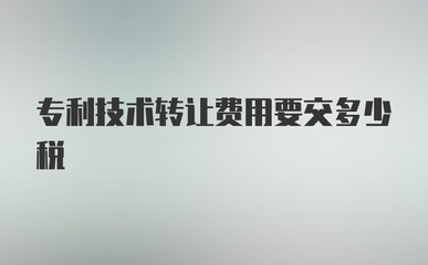 專利技術(shù)轉(zhuǎn)讓費(fèi)用涉及哪些稅費(fèi)？詳解稅務(wù)要點(diǎn)與優(yōu)惠政策